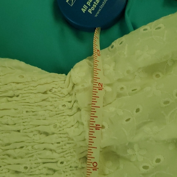 NWT Lulu's Eyelet Tie-Back Tiered Mini Dress - Picture 7 of 9